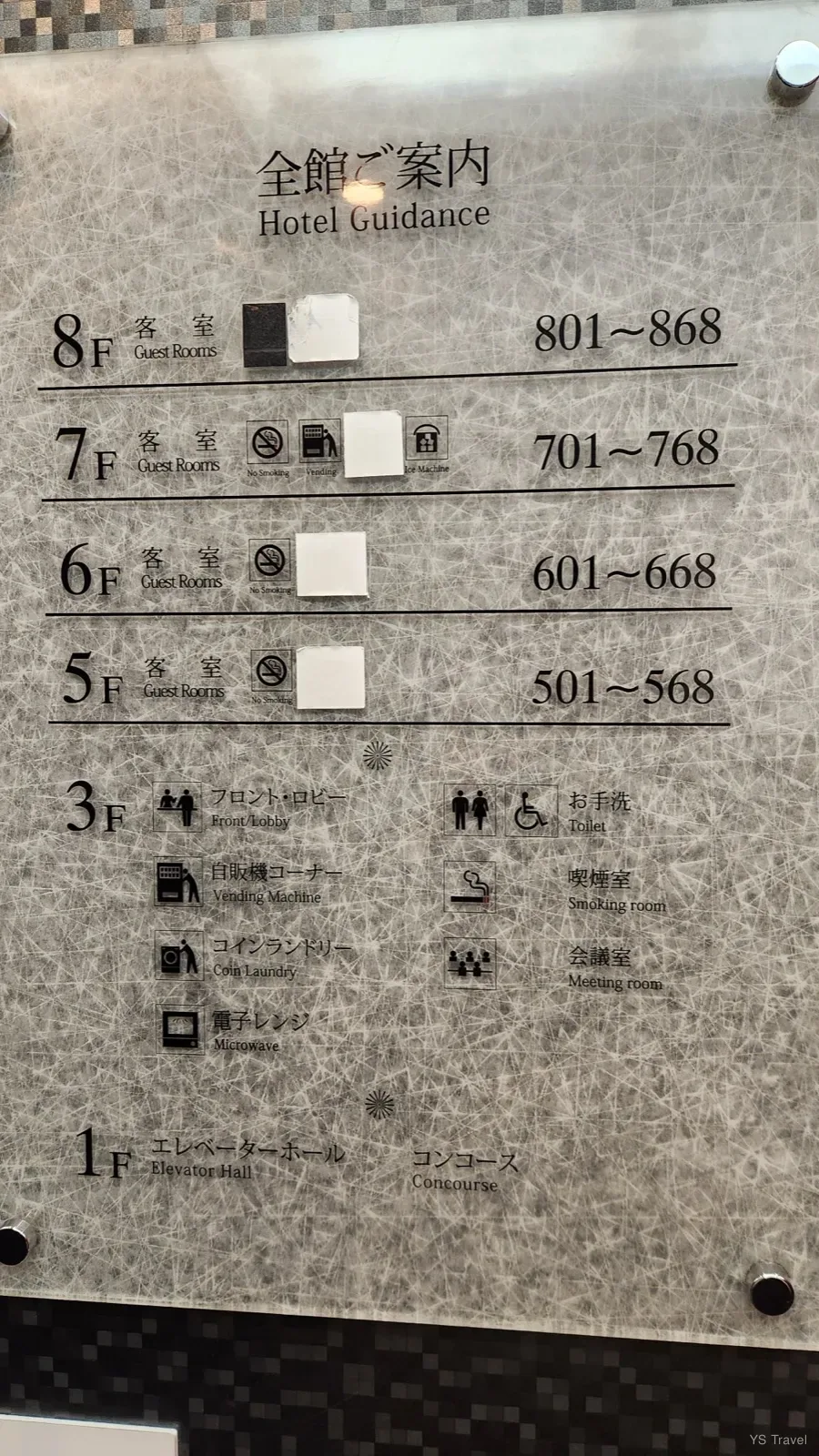 電梯內的逐層標示
