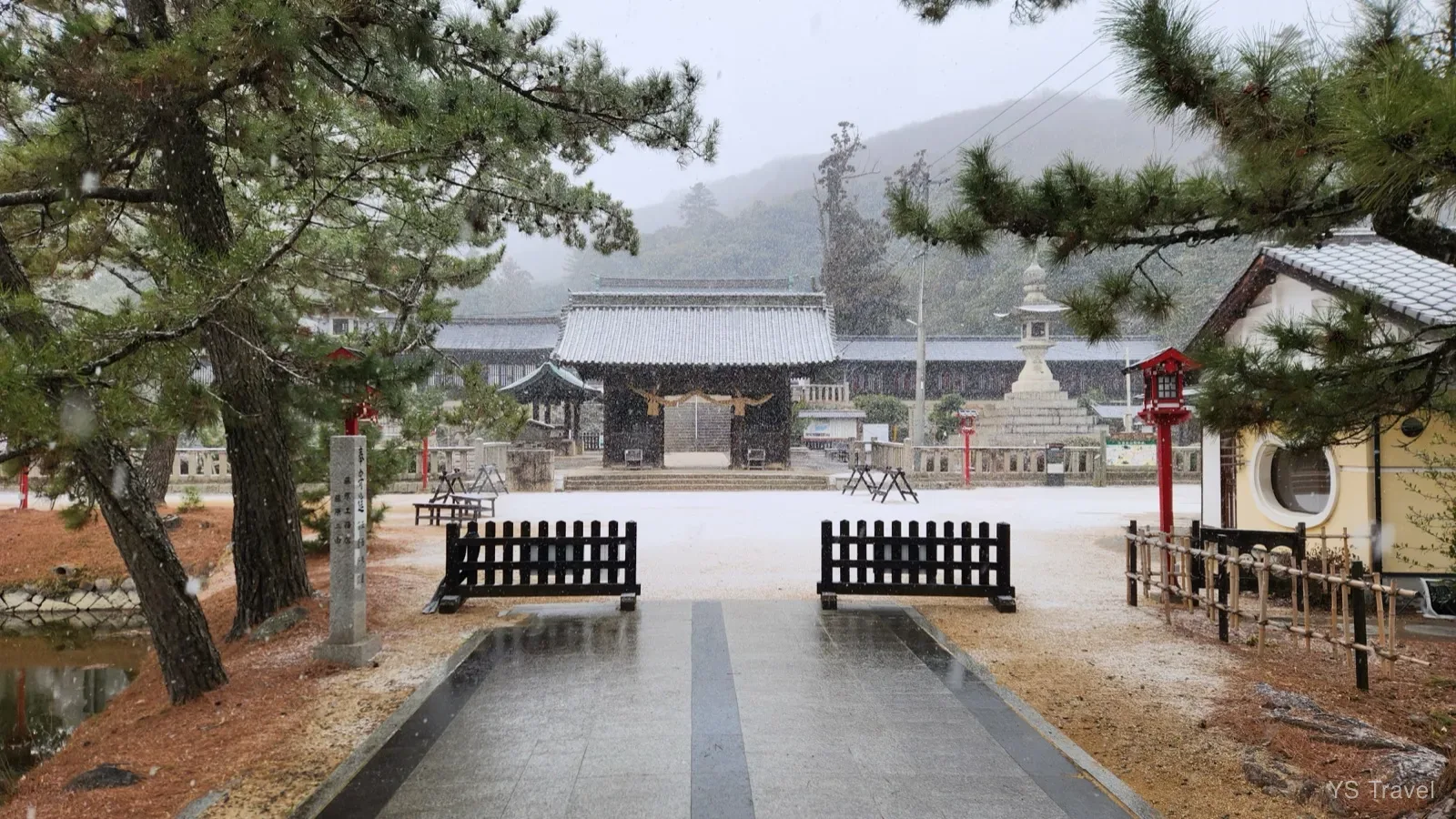 離開之前也開始慢慢飄雪了,以岡山平地來說真的很稀奇